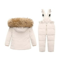 Lenago dječje djevojke s gornjeg jakne s toplom jaknom kapute za zbrke Rompers zimsko odijelo Zimske