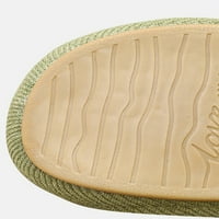 Woobling muške tople cipele plišane obložene klompe klizne papuče bez klizanja bez kliznih zimskih papuča na lagano zeleno 8.5-9