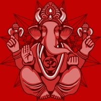 Lord Ganesh Halftone Muški crveni grafički tee - Dizajn od strane ljudi L