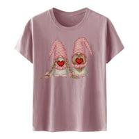 Valentinovo košulje za žene Trendy Dressing Ležerne patuljaste patuljke sa kratkim rukavima s kratkim