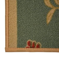 Rukovanje ručnom tepimom Cvjetni zeleni dizajn Prilagodite širinu zelenog prostirke po izboru vaše dužine