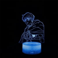 3D Illusion noćna svjetlost Anime lik lampica USB sijastih boja LED svjetlo sa dodirnim prekidačem za