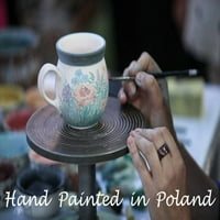 Polish Pottery 3¾ ornament Božićna lopta potpis Unikat Ručno oslikano u Poljskoj + potvrdu o autentičnosti