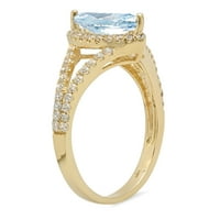1.2ct markise rezan plavi simulirani dijamant 18k žuti zlatni godišnjički angažman halo prstena veličine