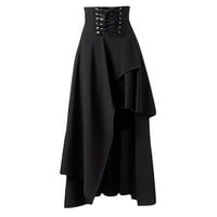 Žene Gothic Punk suknje Visoki struk A-line suknja Maxi suknja Asimetrična suknja Princess suknja Tropična