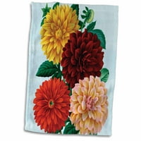 3drose prekrasna vintage dahlia cvijeće - ručnik, by