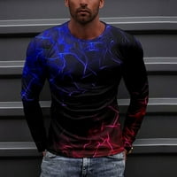 Muška ležerna majica ulica 3D digitalni ispis Vrhunskog vrata dugih rukava Top tople meke zimske majice