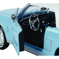 Ford Mustang svijetlo plava s bijelim topom James Bond Thunderball Movie Model Model MotorMax