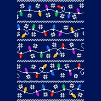 Božićni vijenac Retro piksela uzorak juniors Royal Blue Graphic Tee - Dizajn ljudi M