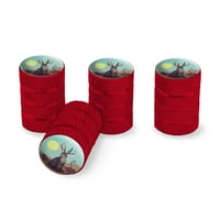 Crtani škalop gume Rim kotače od aluminija stabljike kotača - crvena