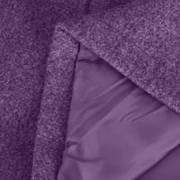 Tbopširt Cardigan za žene, čišćenje Ženski džepni džepni vuneni kaput rekreativni dugi rukav na vrhu