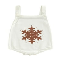 Božićne snježne pahulje Baby Romasper novorođenčad pletene džemper prsluk odjeću za dječake i djevojke