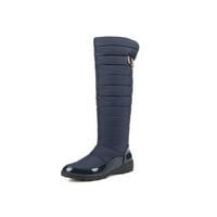 Crocowalk Ženski Comfort Wedge Boots Outdoor moda preko koljena boot casual povucite na plavu 9