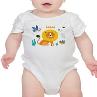 Funny Kiddie Lion Crtanje bodi dječje novorođenčad --image by shutterstock, mjeseci