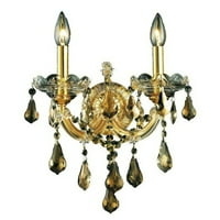 Maria Theresa Light Gold Wall Scontce Golden Teak Royal Cret Crystal