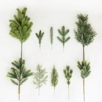 Simulacija božićnih listova ukrasi umjetni životni borovi borke za čempres za listove grane za kućnu dekor vjenčanja