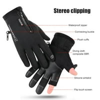 Šarmljivi par Biciklističke rukavice otporne na nošenje, toplo runo patentni zatvarač Dvostruki dodirni