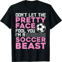 Žene vrhovi Cool Soccer za nogometni ljubimci Ploseč Sportska majica Poklon posada Shirts majice