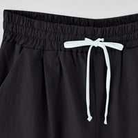 Gathrrgyp Hlače za žene plus veličine, ženski ljetni tisak pet bodova velike veličine pamučne pantalone casual pantalone