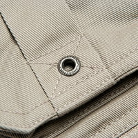 Muška četverozonska prsluka opuštena fit solidna boja Zip up solidna boja V-izrez prsluk na otvorenom lagana penjanja Sport prsluk sa višestrukim džepom Khaki XL