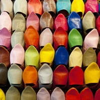 Prodaje se šarene papuče; Marakeš, Maroko Poster Print