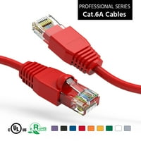 10FT CAT6A UTP Ethernet mrežom pokrenuta kabl crvena, pakovanje