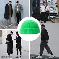 Maytalsoy Knit Beanie Hat udobne modne kape pletenje zanata odrasli kape za glavu za glavu ukras odjeća za odijevanje Fluorescentno zeleno
