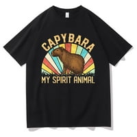 Jhpkjcapybara Moj duh životinjski tisak majica muškarac ženska casual labava smiješna grafička majica kratki rukav pamuk muške modne majice