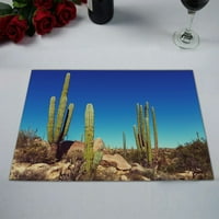 Kaktus polja Meksiko Baja California Placemat Mat Mat Mat Mat, set od 2