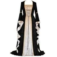 Voncos vintage ženske haljine srednjovjekovne renesansne gotičke dugih rukava velvet viktorijanske haljine Bodycon vintage blede cosplay maxi haljine