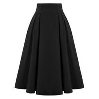 Ženska modna ležerna suknja sa džepovima Vintage High Squik Nasled suknje Napomena Molimo kupiti jednu ili dvije veličine veće