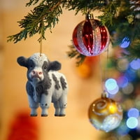 Fairnull Cartoon krava Privjesak za privjesak Fine Teksture Izvrsna izrada Slatki božićni ukras ukras za uređenje doma