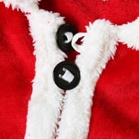Postavite novorođene dječake Djevojke Božićne kostime kapute od novorođenčadi + hlače + šešir + cipele s dugim rukavima plišane santa za Xmas Cosplay party 3-18m
