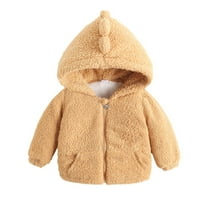 Toddler Winter Cayt 12 meseci-5years novorođenče za bebe dječake Djevojke Dinosaur s kapuljačom pulover