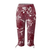 Ne propustite Himeway Ženske modne ženske modne ležerne vanjske pantalone za dno Vintage cvjetni print