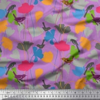 Soimoi pamučna patka tkanina ptica i cvjetna umjetnička dekorska tkanina tiskano dvorište široko