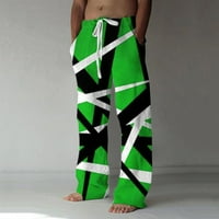 Radne hlače Muške modne ležerne kaznene posteljine džepove čipke hlače velike veličine hlače zeleno