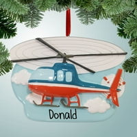 Personalizirani helikopter u oblaku Božićni ukras - Razgledanje - Aljaska - Havaji - Meksiko - Karibi - Chopper - Veliki idejevi za poklone