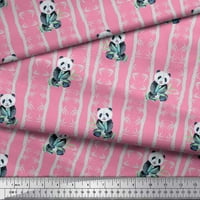 Soimoi ružičasta pamučna proizvodna tkanina bambusova panda džungla Ispis tkanina sa dvorištem široko
