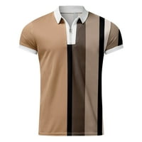 Advoicd majice za muškarce mužjak ljetni prugasto sljedska košulja TACK SOLWORL COLLAR kratkih rukava majica majica imaju visoku majicu Muške majice
