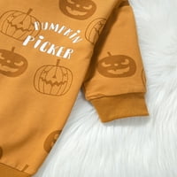 MA & Baby Kids Girls Boys Halloween Dukseri Pumpkin Pismo Ispis Dugi rukav pulovice padajući