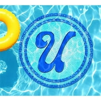 Slick Woody's 5 'monogram nagnuto slovo u vinil podvodni bazen tetovaža u plavoj boji