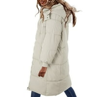 Paptzroi pamučna jakna zimska dugačka dugačka duljina dolje pamučna jakna Žene labave pamuk sa kapuljačom