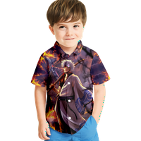 Havajske majice za muškarce i dječake Anime Gin Tama Print Casual Shortsleeve Ispiši gumb prema dolje Havajska majica Ležerna košulja za odrasla djeca