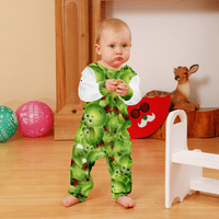 Nestašna božićna pidžama za žene, djeca za odmor pidžama-božićne zelene monstrum uzorka pločica i crvena