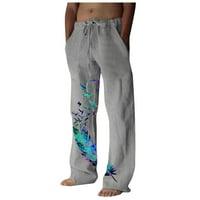 Yoga odjeća za muške pantalone i posteljine Worky Trendy Threed pantalone Sport jogger hlače udobne