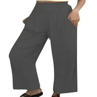 Hait Women Ljeto široko loungewarwwear ruched visoki struk Palazzo Pant Radne elastične perzivne hlače