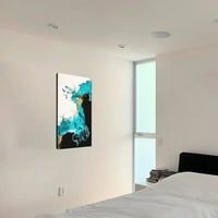 Sažetak plava i crno ulje slikanje platno zidno umjetnički dekor, umjetnička djela modernog domaćeg