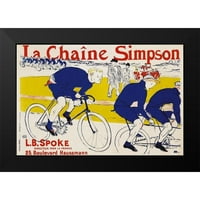 TOULOUSE-LaUTREC, Henri de Crni moderni uokvireni muzej Art Print Naslijed - La Chainte Simpson