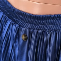 Aaiymet ženske suknje ženske visokog struka elastična lažna suknja, plava m